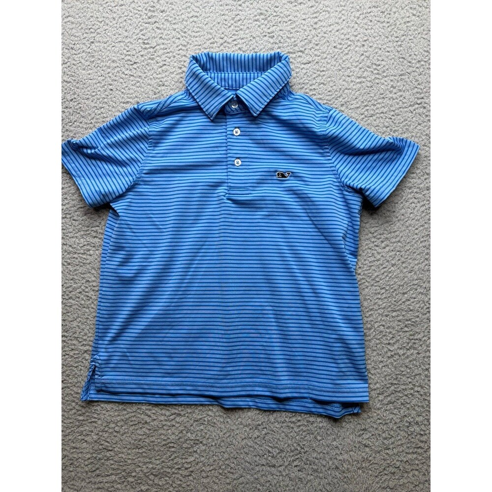 Vineyard Vines on the go sankaty Striped Polo Shirt Sz 7